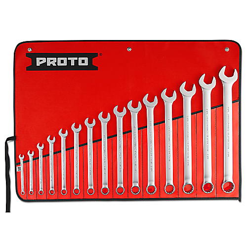 ‎Proto 15 Piece Satin Combination ASD Wrench Set - 12 Point