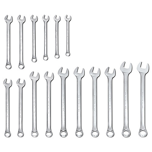 ‎Proto 16 Piece Satin Combination Wrench Set - 12 Point