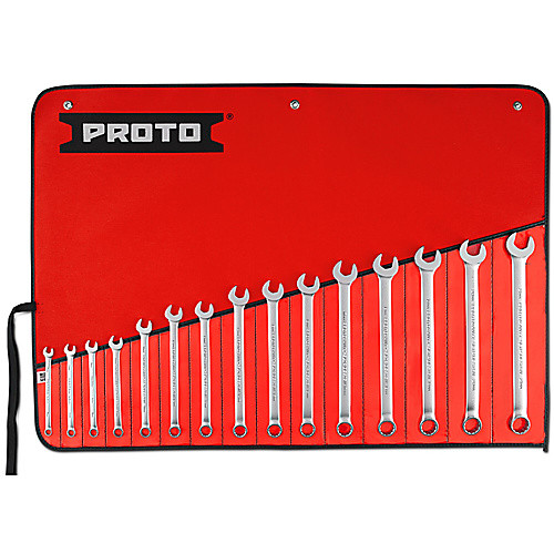 ‎Proto 15 Piece Satin Metric Combination ASD Wrench Set - 12 Point