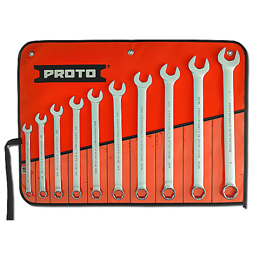 ‎Proto 10 Piece Satin Combination ASD Wrench Set - 6 Point
