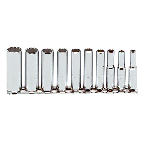 ‎Proto 1/4″ Drive 10 Piece Deep Socket Set - 12 Point