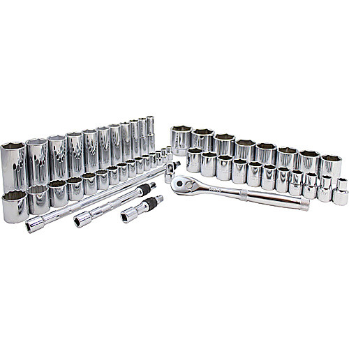 ‎Proto 3/8″ & 1/2″ Drive 50 Piece Combination Socket Set - 6 and 12 Point