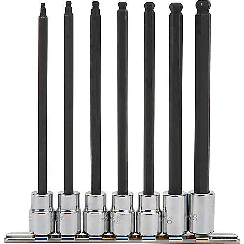 Proto 3/8″ Drive 7 Piece Ball Style Extra Long Hex Bit Set