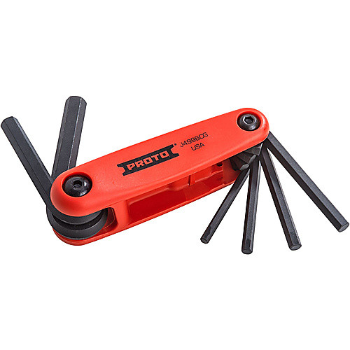‎Proto 6 Piece Folding Hex Key Set with Comfort Grip: 5/32-3/8″