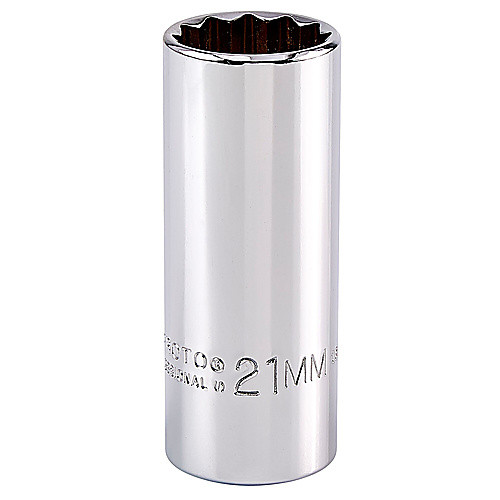 ‎Proto 3/8″ Drive Deep Socket 21 mm - 12 Point