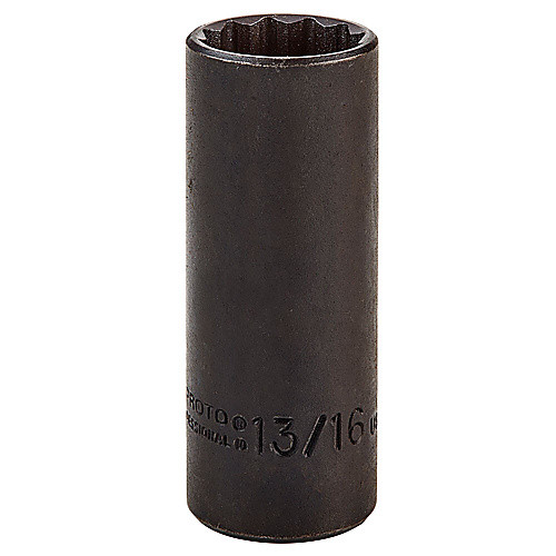‎Proto 3/8″ Drive Deep Black Oxide Socket 13/16″ - 12 Point