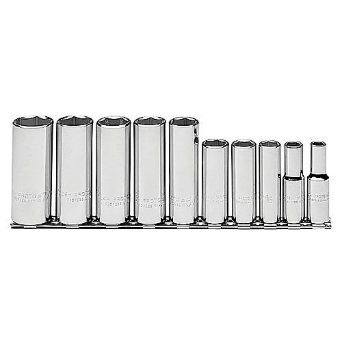 ‎Proto 3/8″ Drive 10 Piece Deep Socket Set - 6 Point