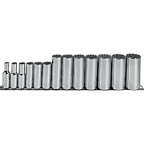 ‎Proto 3/8″ Drive 13 Piece Deep Socket Set - 12 Point