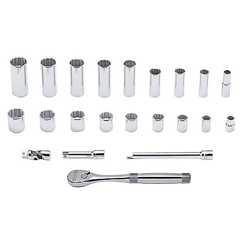 ‎Proto 3/8″ Drive 22 Piece Socket Set - 12 Point