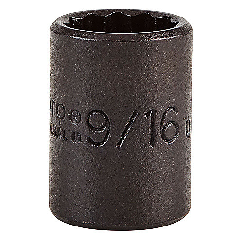 ‎Proto 3/8″ Drive Black Oxide Socket 9/16″ - 12 Point