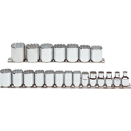 ‎Proto 3/8″ Drive 21 Piece Metric Socket Set - 12 Point