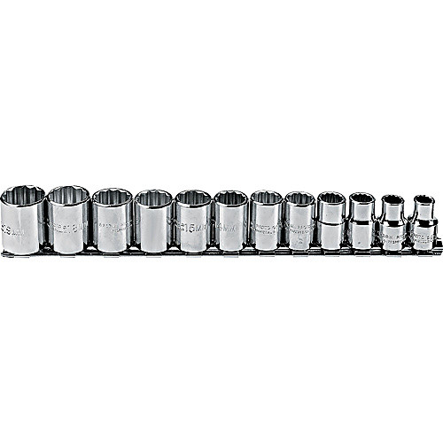 ‎Proto 3/8″ Drive 12 Piece Metric Socket Set - 12 Point