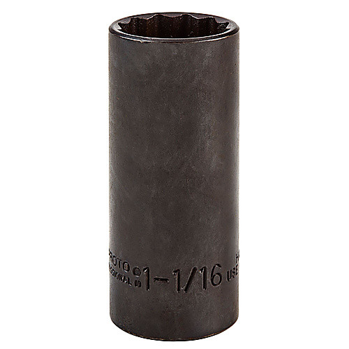 ‎Proto 1/2″ Drive Black Oxide Deep Socket 1-1/16″ - 12 Point