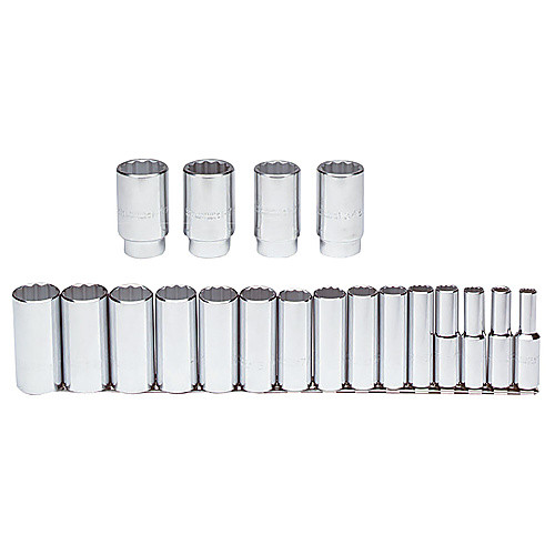 ‎Proto 1/2″ Drive 19 Piece Deep Socket Set - 12 Point