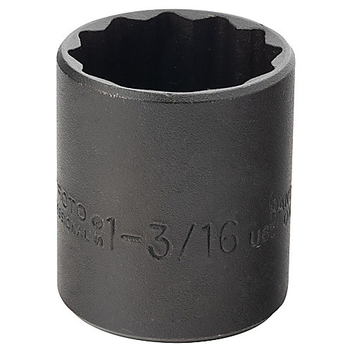 ‎Proto 1/2″ Drive Black Oxide Socket 1-3/16″ - 12 Point