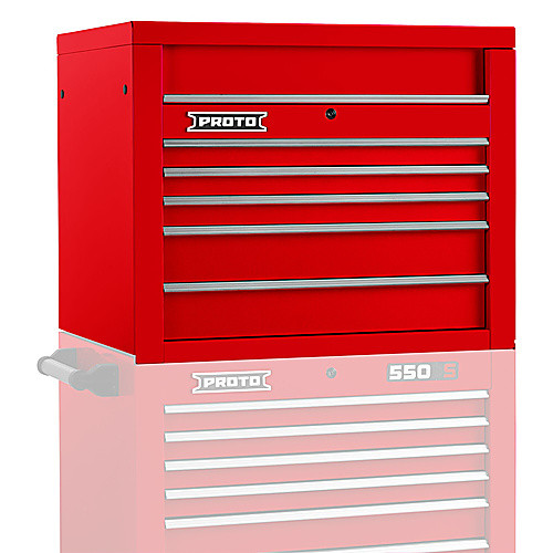 ‎Proto 550S 34″ Top Chest - 5 Drawer, Gloss Red