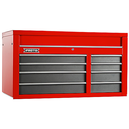 ‎Proto 550S 50″ Top Chest - 8 Drawer, Safety Red and Gray