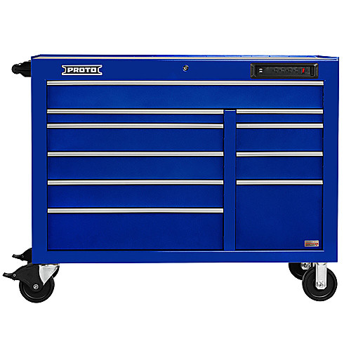 ‎Proto 550E 50″ Front Facing Power Workstation w/ USB - 10 Drawer, Gloss Blue