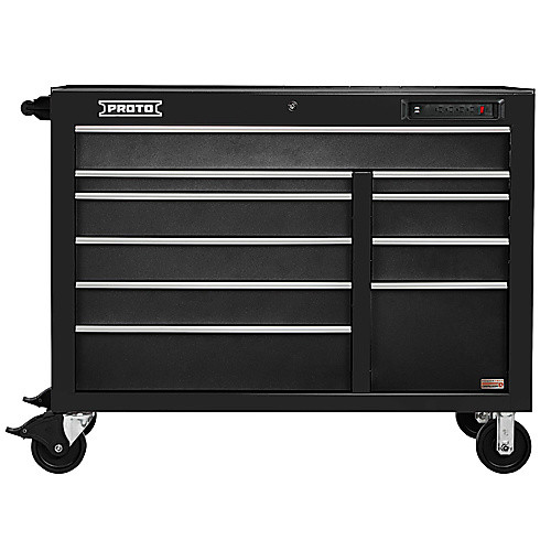 ‎Proto 550E 50″ Front Facing Power Workstation w/ USB - 10 Drawer, Dual Black