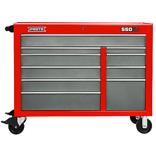 ‎Proto 550S 50″ Workstation - 10 Drawer, Safety Red and Gray