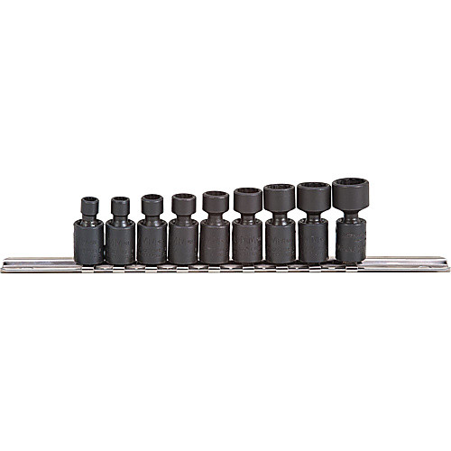‎Proto 1/4″ Drive 9 Piece Metric Universal Impact Socket Set - 12 Point