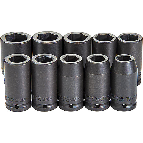 ‎Proto 3/4″ Drive 10 Piece Impact Socket Set - 6 Point