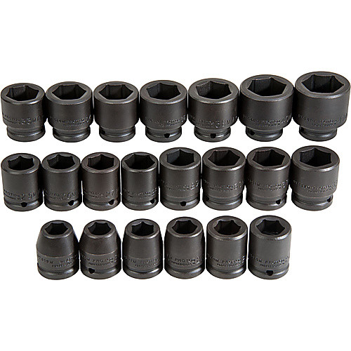 ‎Proto 3/4″ Drive 21 Piece Metric Impact Socket Set - 6 Point