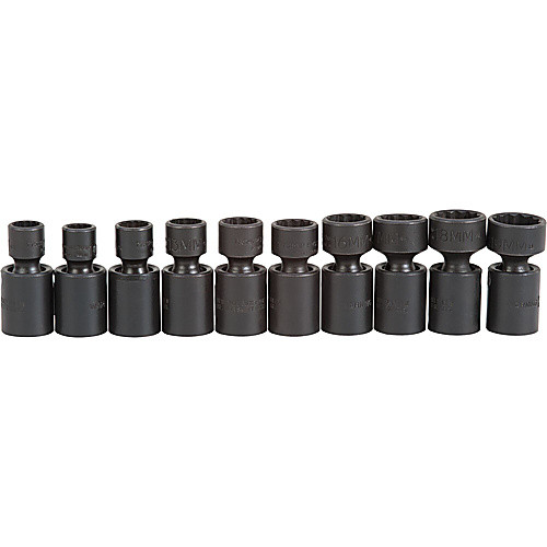‎Proto 3/8″ Drive 10 Piece Metric Universal Impact Socket Set - 12 Point