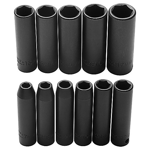 ‎Proto 3/8″ Drive 11 Piece Metric Deep Impact Socket Set - 6 Point