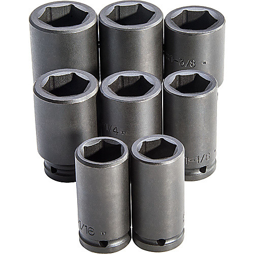 ‎Proto 3/4″ Drive 8 Piece Deep Impact Socket Set - 6 Point