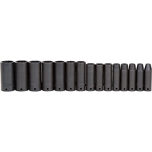‎Proto 1/2″ Drive 15 Piece Deep Thin Wall Impact Socket Set - 6 Point