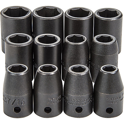‎Proto 1/2″ Drive 12 Piece Impact Socket Set - 6 Point