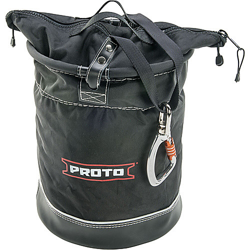 Proto Tethering D-Ring Lift Bucket (300 lbs Weight Capacity) with Swivel Triple Lock Carabiner