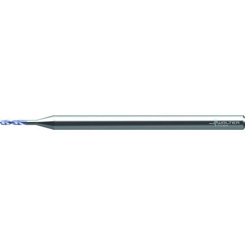 1.7 mm Dia. × 3 mm Shank × 9 mm Flute Length × 54 mm OAL, 2xD, 150 Degrees, No Coolant Exit, DIN 6535 HA, Cylindrical Solid Carbide Drill DB131 WJ30EL