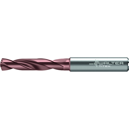 4.1 mm Dia. × 6 mm Shank × 24 mm Flute Length × 66 mm OAL, 3xD, 140 Degrees, Axial Inclined Exit, DIN 6535 HA, Cylindrical Solid Carbide Drill DC175 WJ30RZ