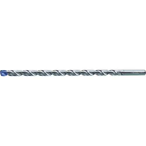 ‎8.3 mm Dia. × 10 mm Shank × 198 mm Flute Length × 240 mm OAL, 140°, 2xD Flute, Coolant Thru, DIN 6535 HA, Round Solid Carbide Drill A6794TFP-8.3