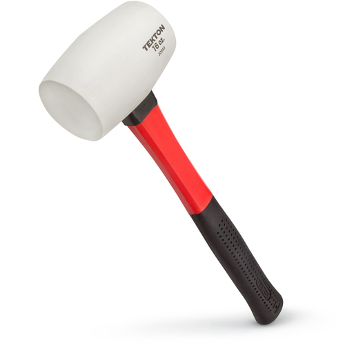 Tekton 16 Oz. White Rubber Mallet Fiberglass Handle