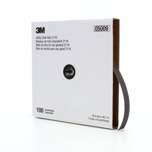 3M Utility Cloth Roll 211K 100 J-weight 1″ × 50 yd Full-flex