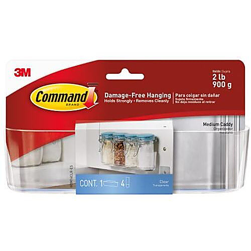 Command Clear Medium Caddy with Clear Strips HOM14CLR-ES