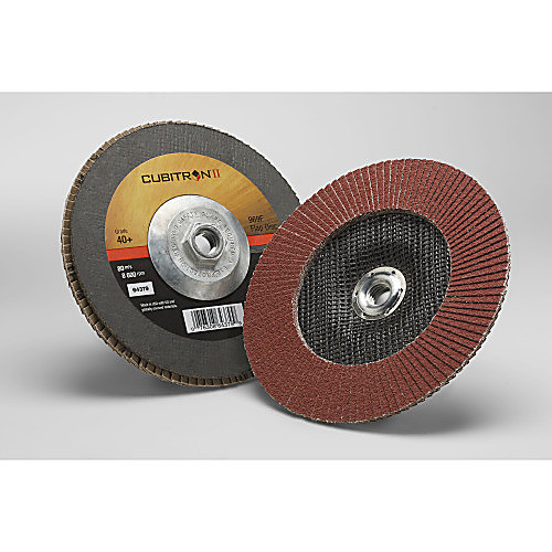 ‎3M Cubitron II Flap Disc 969F 40+ T27 Quick Change 7″ × 5/8″-11