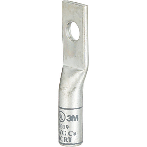 3M Scotchlok Copper One Hole Lug 30019 up to 35 kV 4 AWG Stud Size 1/4 (6) Gray