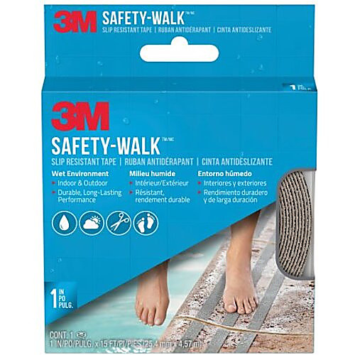 3M Safety-Walk Slip Resistant Tape 370G-R1X180 1″ × 15 ft Grey