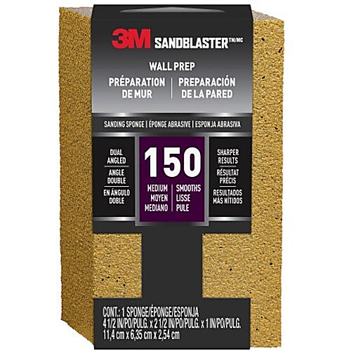 ‎3M SandBlaster EDGE DETAILING Sanding Sponge 9562 150 grit 4-1/2″ × 2-1/2 × 1″
