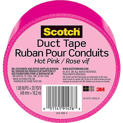 Scotch Duct Tape 920-PNK-C 1.88″ × 20 yd (48 mm × 18 2 m) Pink