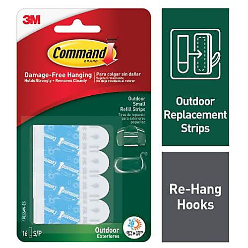 Command Outdoor Small Refill Strips 17022AW-ES