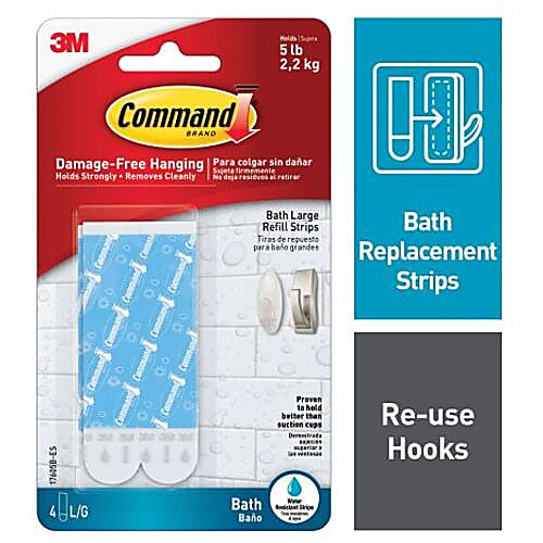 Command Water Resistant Strips 17605B Large Blue