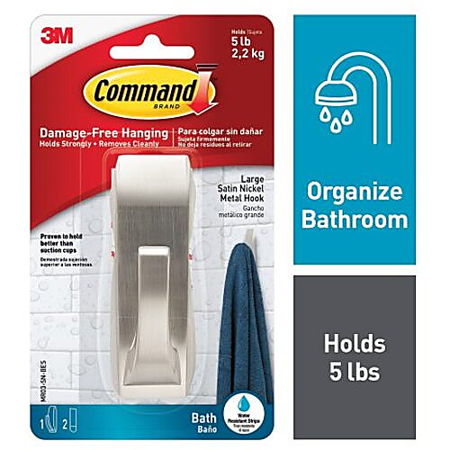 Command Modern Reflections Large Hook with Water-Resistant Strips MR03-SN-BES