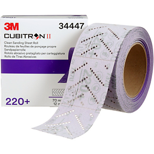 3M Cubitron II Hookit Clean Sanding Sheet Roll 34447 220+ grade 70mm × 12 m