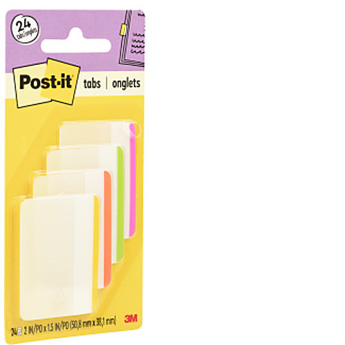‎Post-it Durable Tabs 686F-1BB 2 in. × 1.5 in. (50.8 mm × 38 mm) Beige Green Red Canary Yellow