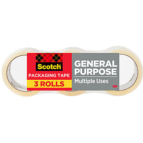 ‎Scotch Lightweight Shipping Packaging Tape 3350-3 1.88″ × 54.6 yd (48 mm × 50 m)